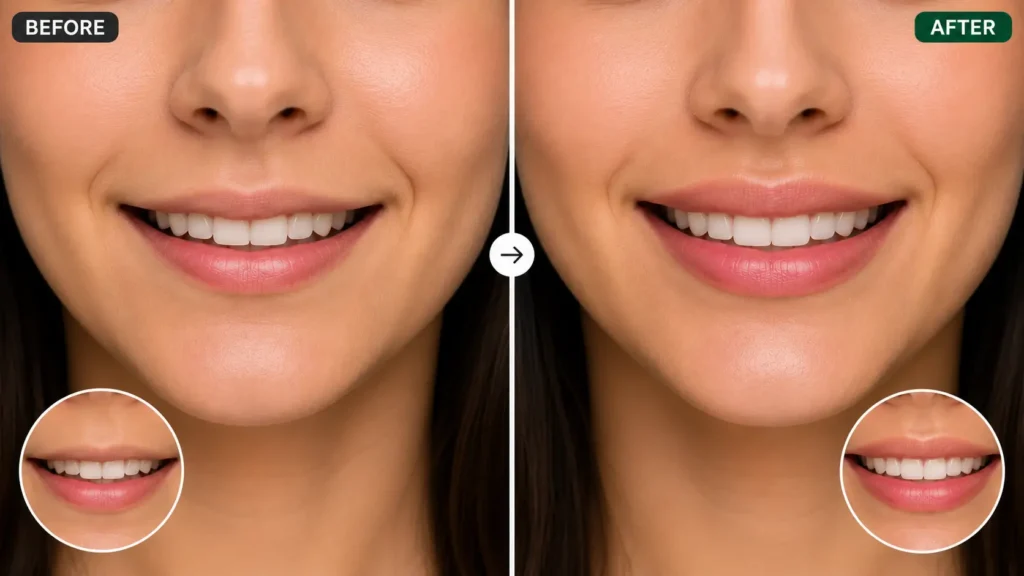 Thin Upper Lip That Disappears When Smiling