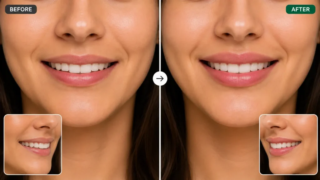 Naturally Full Lips With Minimal Movement Change