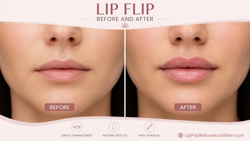Lip Flip Before and After