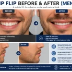 Lip Flip Before and After Men