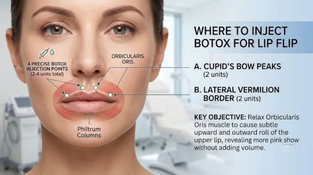 Where to Inject Botox for Lip Flip
