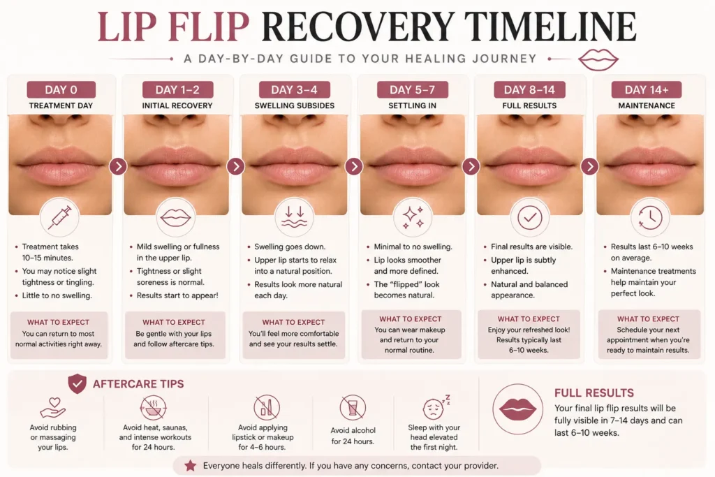 Lip Flip Recovery Timeline