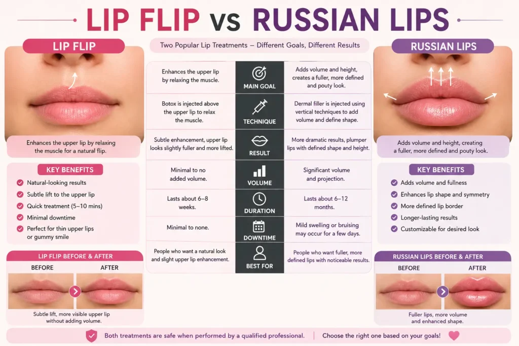 Lip Flip vs Russian Lips