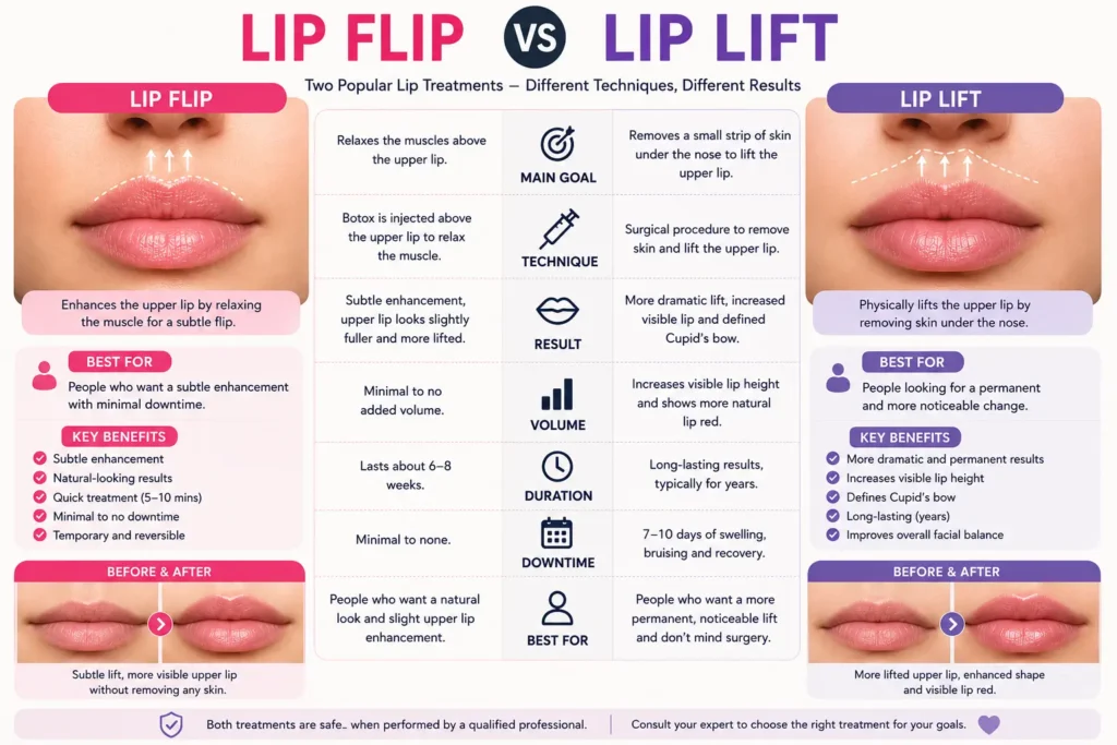 Lip Flip vs Lip Lift