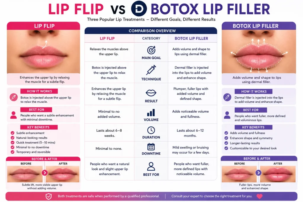 Lip Flip vs Botox Lip Filler
