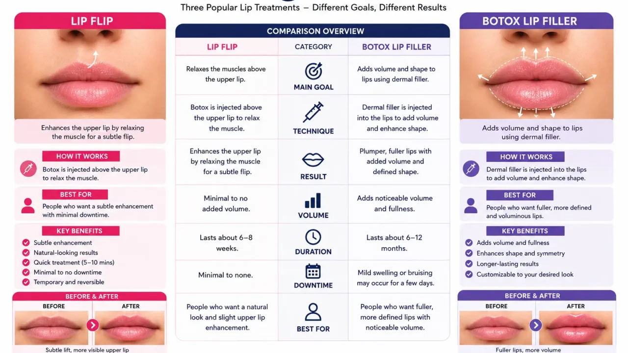 Lip Flip vs Botox Lip Filler