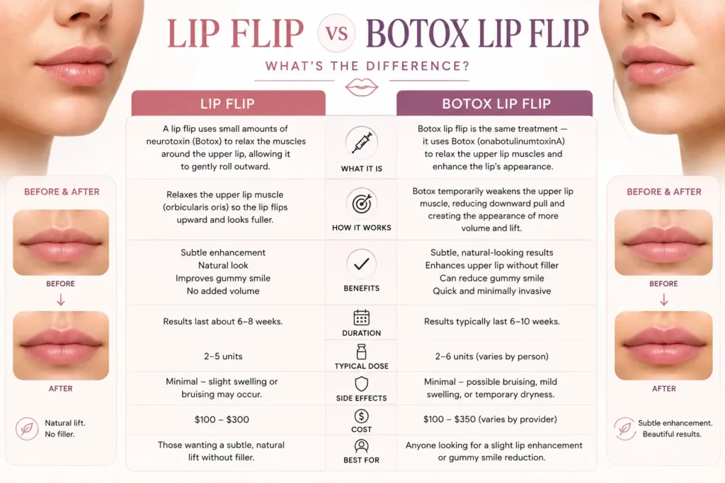 Surgical Lip Flip vs Botox Lip Flip