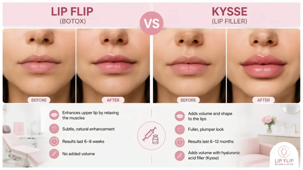 Lip Flip vs Kysse