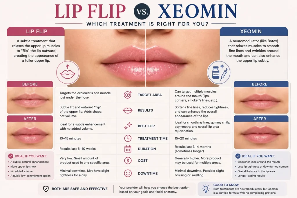 Lip Flip vs Xeomin