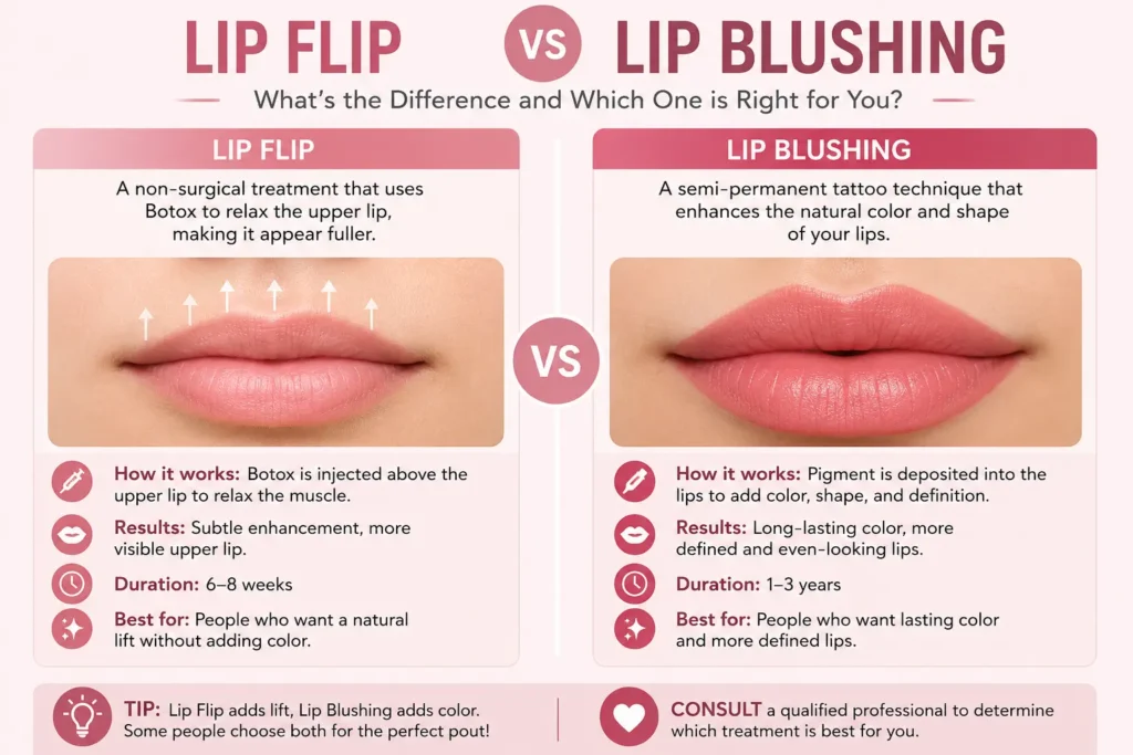 Lip Flip vs Lip Blushing