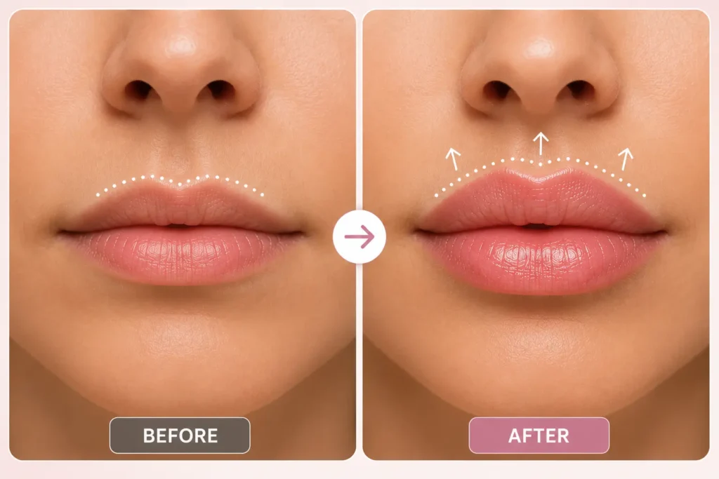 Lip Flip Botox Results