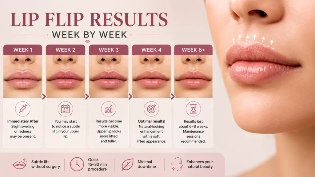 Lip Flip Results Week by Week