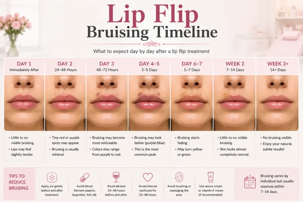 Lip Flip Bruising Timeline