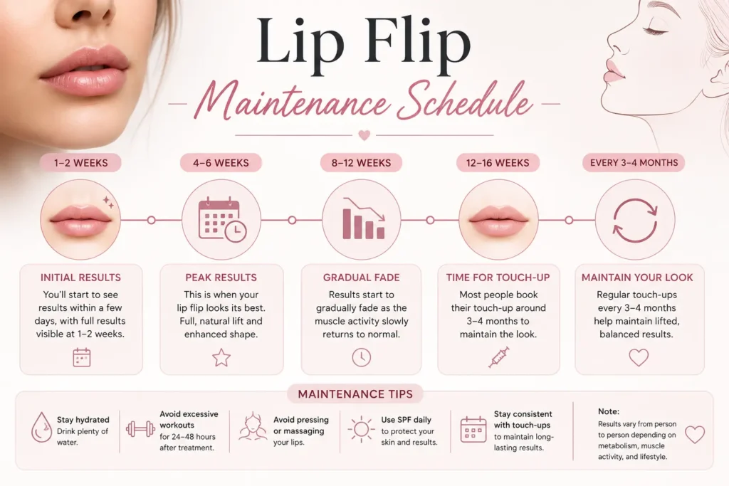 Lip Flip Maintenance Schedule