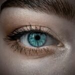 Close-up of hooded eyes with soft makeup